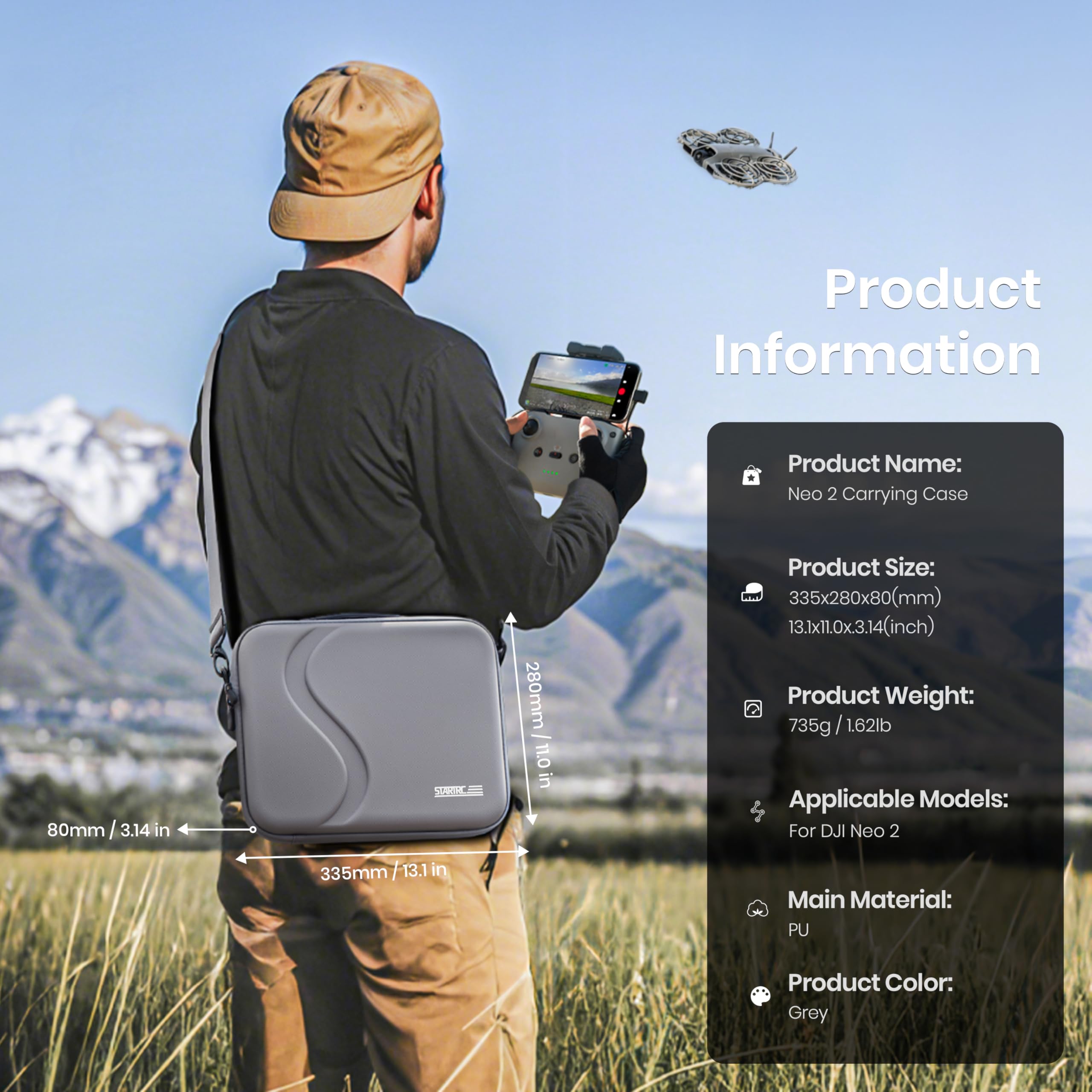 Carrying Case for DJI Neo 2 Ac - đánh giá và giá Drone Carrying Case