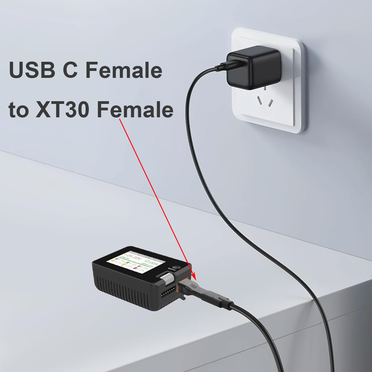 1pc USB Type C Female Input to - đánh giá và giá Drone Battery Adapter